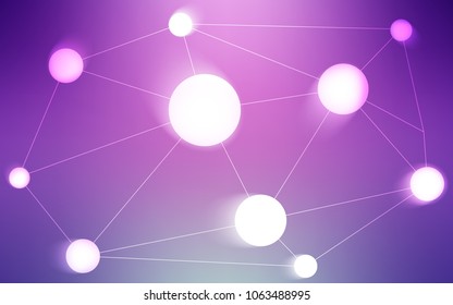 Light Pink vector layout with circles, lines. Decorative design in abstract style with triangle structure. Pattern can be used for beautiful websites.