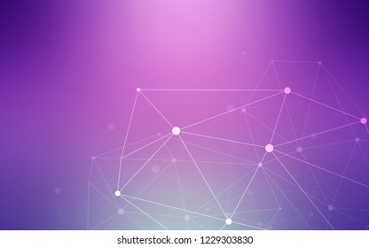 Light Pink vector layout with circles, lines. Modern abstract colorful illustration with spheres and lines. New design for ad, poster, banner of your website.