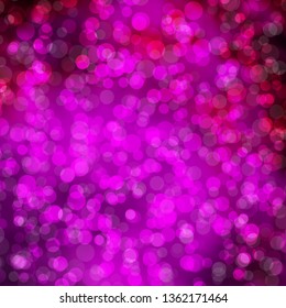 Light Pink vector layout with circles. Glitter abstract illustration with colorful drops. Pattern for websites, landing pages.
