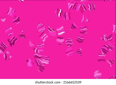 Diseño de vector rosa claro con círculos, líneas, rectángulos. Ilustración de gradiente abstracto con círculos, triángulos, cubos. Plantilla moderna para su página de inicio.