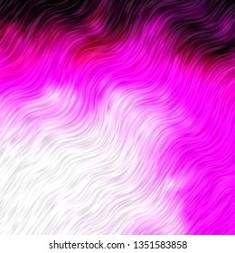 Light Pink vector layout with circular arc. Bright illustration with gradient circular arcs. Template for your UI design.