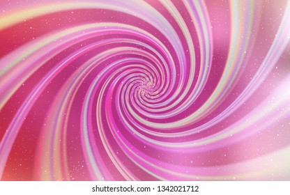 Light Pink vector layout with cosmic stars. Shining illustration with sky stars on abstract template. Pattern for astronomy websites.