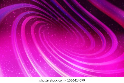 Light Pink vector layout with cosmic stars. Shining colored illustration with bright astronomical stars. Pattern for astrology websites.
