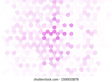 Light Pink vector layout with curved lines. A circumflex abstract illustration with gradient. Elegant pattern for a brand book.