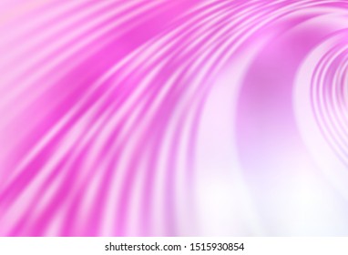 Light Pink vector layout with curved lines. An elegant bright illustration with gradient. A completely new design for your business.