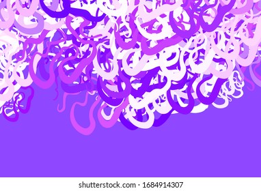 Light Pink vector layout with curved lines. Colorful illustration in abstract style with gradient. Elegant pattern for a brand book.