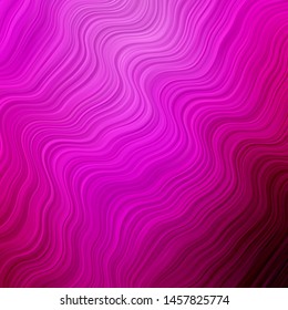 Light Pink vector layout with curves. Colorful abstract illustration with gradient curves. Pattern for booklets, leaflets.