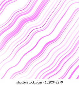Light Pink vector layout with curves. Bright illustration with gradient circular arcs. Pattern for busines booklets, leaflets