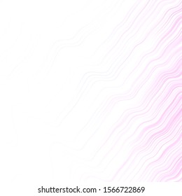 Light Pink vector layout with curves. Bright sample with colorful bent lines, shapes. Best design for your ad, poster, banner.