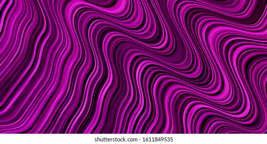 Light Pink vector layout with curves. Colorful geometric sample with gradient curves.  Best design for your posters, banners.
