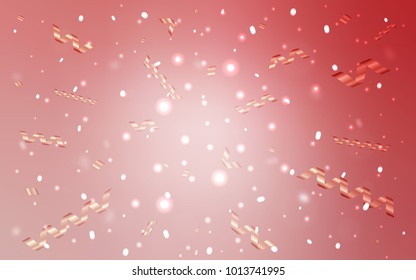 Light Pink vector layout with festival confetti. Blurred decorative design in anniversary style with confetti. Beautiful design for your business advert of anniversary.