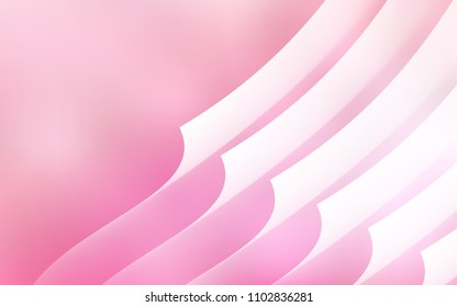 Light Pink vector layout with flat lines. Decorative shining illustration with lines on abstract template. Pattern for your busines websites.