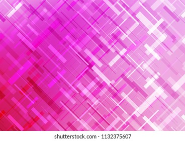 Light Pink vector layout with flat lines. Shining colored illustration with narrow lines. The template can be used as a background.