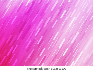 Light Pink vector layout with flat lines. Glitter abstract illustration with colored sticks. The template can be used as a background.