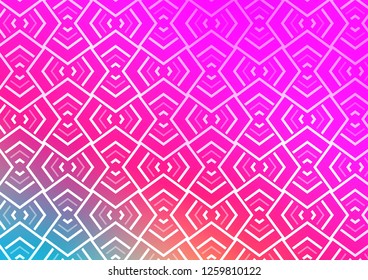 Light Pink vector layout with flat lines. Shining colored illustration with narrow lines. Best design for your ad, poster, banner.