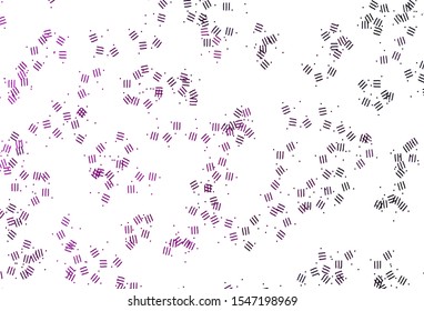 Light Pink vector layout with flat lines, dots. Modern geometrical abstract illustration with Lines. Best design for your ad, poster, banner.