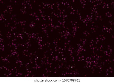 Light Pink vector layout with flat lines, dots. Shining colored illustration with sharp stripes. Pattern for ad, booklets, leaflets.