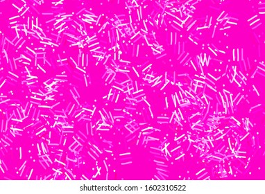 Light Pink vector layout with flat lines, dots. Modern geometrical abstract illustration with Lines. Best design for your ad, poster, banner.