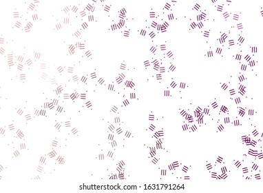 Light Pink vector layout with flat lines, dots. Shining colored illustration with sharp stripes. Pattern for your busines websites.