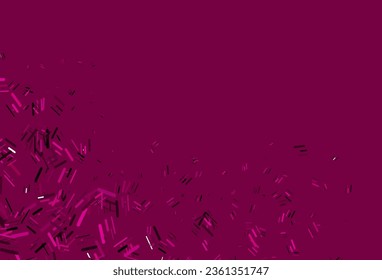 Light Pink vector layout with flat lines. Decorative shining illustration with lines on abstract template. Backdrop for TV commercials.