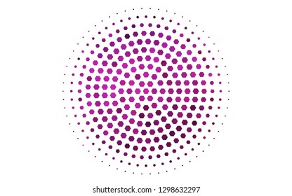 Light Pink vector layout with hexagonal shapes. Illustration of colored hexagons on white surface. New template for your brand book.