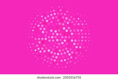 Diseño de Vector rosa claro con Formas hexagonales. Fondo blanco con hexágonos de colores. Lata de patrones para su anuncio, folletos.