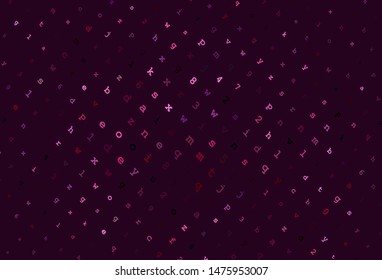 Light Pink vector layout with latin alphabet. Shining colorful illustration with isolated letters. Pattern for ads, poster, banner of books.