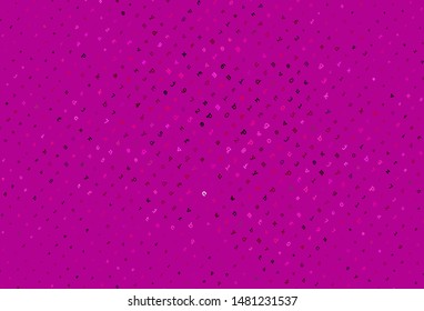 Light Pink vector layout with latin alphabet. Colored alphabet signs with gradient on white background. Pattern for school, grammar websites.