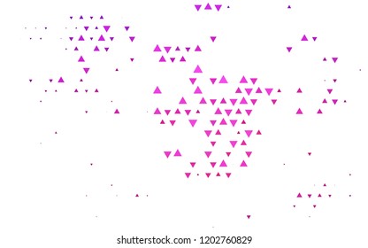 Light Pink vector layout with lines, triangles. Beautiful illustration with triangles in nature style. Pattern for busines ad, booklets, leaflets