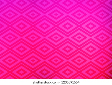 Light Pink vector layout with lines, rectangle. Colorful lines, squares on abstract background with gradient. Best design for your ad, poster, banner.