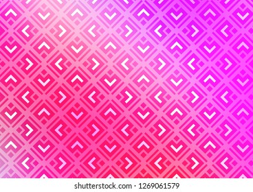 Light Pink vector layout with lines, rectangle. Glitter abstract illustration with colorful lines, rhombuses. Best design for your ad, poster, banner.