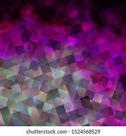 Light Pink vector layout with rectangles, triangles. Lines, rhombus with colorful gradient. Pattern for commercials.