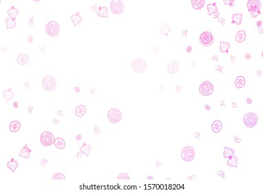 Light Pink vector layout with restaurant food. Decorative illustration with food on abstract template. Design for ad, poster, banner of cafes or restaurants.