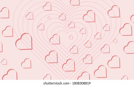 Light Pink vector layout with sweet hearts. Illustration with hearts in love concept for valentine's day. Beautiful design for your business advert of anniversary.