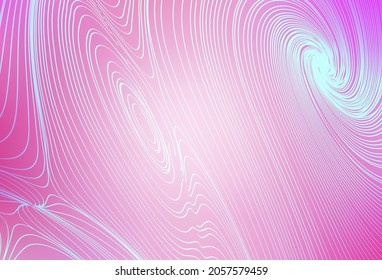 Light Pink vector layout with wry lines. Modern gradient abstract illustration with bandy lines. Abstract design for your web site.