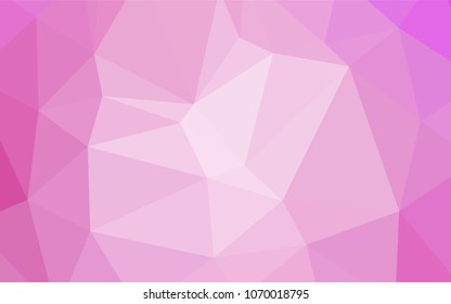 Light Pink vector low poly layout. Creative illustration in halftone style with gradient. The template for cell phone's backgrounds.