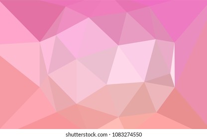 Light Pink vector low poly layout. Geometric illustration in Origami style with gradient.  New template for your brand book.