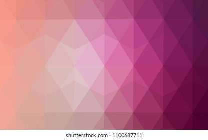 Light Pink vector low poly texture. Geometric illustration in Origami style with gradient.  Completely new template for your banner.