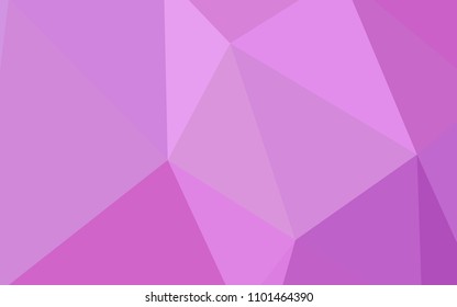 Light Pink vector low poly texture. Glitter abstract illustration with an elegant triangles. Pattern for a brand book's backdrop.