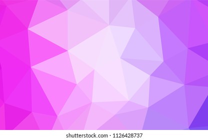 Light Pink vector low poly texture. Glitter abstract illustration with an elegant triangles. A completely new design for your leaflet.