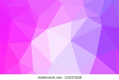 Light Pink vector low poly cover. Triangular geometric sample with gradient.  Polygonal design for your web site.