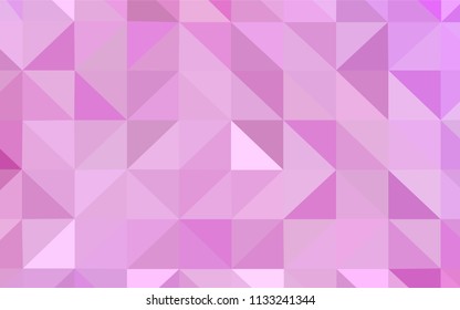 Light Pink vector low poly layout. Elegant bright polygonal illustration with gradient. Triangular pattern for your design.