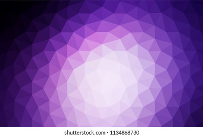 Light Pink vector low poly texture. Shining colorful illustration with triangles. New template for your brand book.