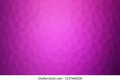 Light Pink vector low poly cover. Polygonal abstract illustration with gradient. Best triangular design for your business.