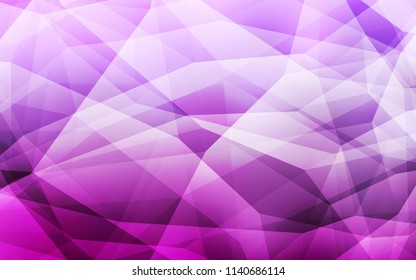 Light Pink vector low poly layout. Colorful illustration in abstract style with triangles. New template for your brand book.