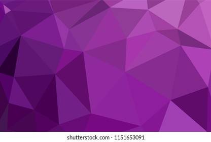 Light Pink vector low poly cover. Shining polygonal illustration, which consist of triangles. Best triangular design for your business.