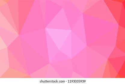 Light Pink vector low poly cover. A sample with polygonal shapes. Pattern for a brand book's backdrop.