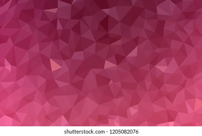 Light Pink vector low poly texture. Colorful abstract illustration with triangles. Brand new design for your business.
