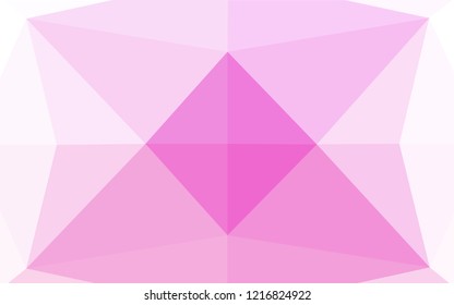 Light Pink vector low poly layout. Creative geometric illustration in Origami style with gradient. A completely new template for your business design.