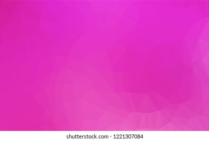 Light Pink vector low poly texture. Shining illustration, which consist of triangles. The polygonal design can be used for your web site.